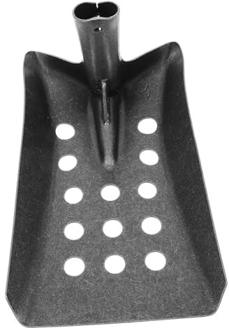 CIYODO Pala Metálica para Limpieza De Drenajes con Tamiz Cuadrado Resistente De Manganeso para Desatascar Alcantarillas y Tamizar Barro Pozos y Zanjas Pequeñas