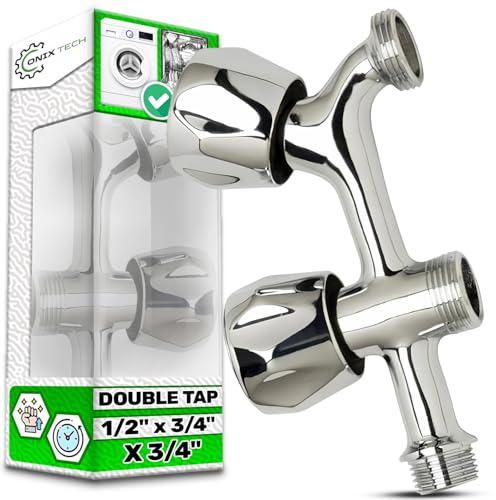 Robinet Machine en Laiton Chromé 1/2 x 3/4 x 3/4 à Laver et Lave Vaisselle - Garantie de 5 Ans - ONIX TECH