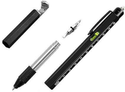 Laroal Cadeaux pour hommes Stylo multifonction 11 en 1 Gadget multifonction pratique pour hommes Cadeau pour papa Cadeaux d'anniversaire pour hommes qui ont tout Cadeaux de vacances