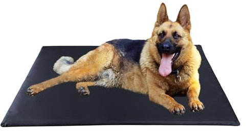 Aveanit wasserdichte Hundematte für Outdoor, Hundedecke Waschbares, Waschbares Hundebett, Hundekissen für Reise Camping Outdoor Schwarz