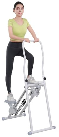 Treppe Stepper Klappbare vertikale Cardio Übung Climber Verstellbar Fitnessgerät mit LCD-Schirm und Handgriff, 150 kg Belastung, für Heimtraining und Rehabilitation