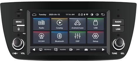 Autoradio Linux Avvio Lampo Compatibile Fiat Doblo 2010-2015 | Installazione Rapida | CarPlay/Android Auto Wireless/FM/AM/RDS/USB | DSP 100W |