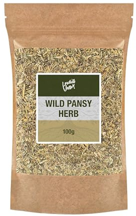 Lowhill Valley Wild Pansy Herb – Cut Herb 100% Pure Viola Tricolor for Herbal Tea, Non-GMO, Natural, Hand-Packed – Embrace the Power of Nature – 100g