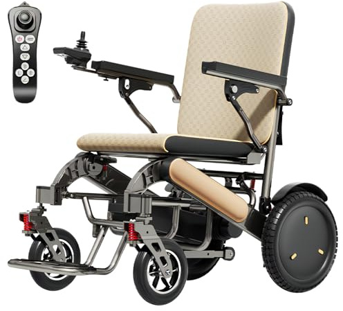 GHBXJX Elektro Rollstuhl Faltbar Leicht, Mit Ergonomischem,700W Faltbarer Rollstuhl, Bis 150KG, Ausgestattet Mit Einer Fernbedienung Und Elektromagnetischen Bremsen, Leicht Zu Transportieren.,12A