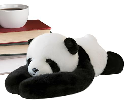 Hitburu Lesté Peluche Pandas Adorable, Animaux en Peluche Lestés pour en-fants Et Adultes, Hugging Coussin Moelleux Et Confortable pour Un Sommeil Réparateur pour Adultes Crèche Maiso