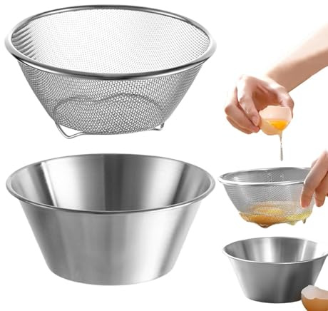 Cuenco Escurridor De Frutas - Acero Inoxidable De Rápido 700 ml | Colador De Frutas Y Cuenca De Lavado | Para Enjuague El Arroz, Camping, Preparación De Comidas, Hornear, Bayas, Fresas Y