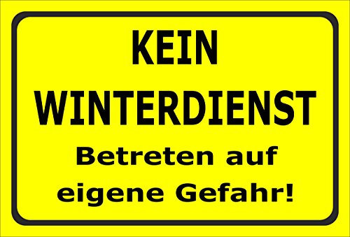 Melis-Folienwerkstatt Schild Kein Winterdienst - 30x20cm - 3mm Aluverbund – 20 VAR S00018-085-C