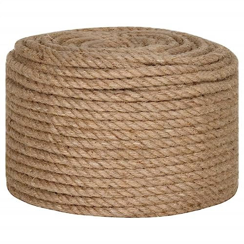 vidaXL Corde 100% Jute 10 mm 100 m Cable de Construction Maison Jardin
