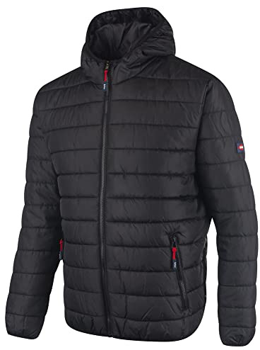 Lee Cooper Workwear LCJKT454 Mens Full Zip Thermal Zipped Hooded Padded Quilted Jacket