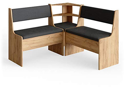 Vicco Banco de Comedor Roman, Roble Dorado/Antracita, 120 x 120 cm