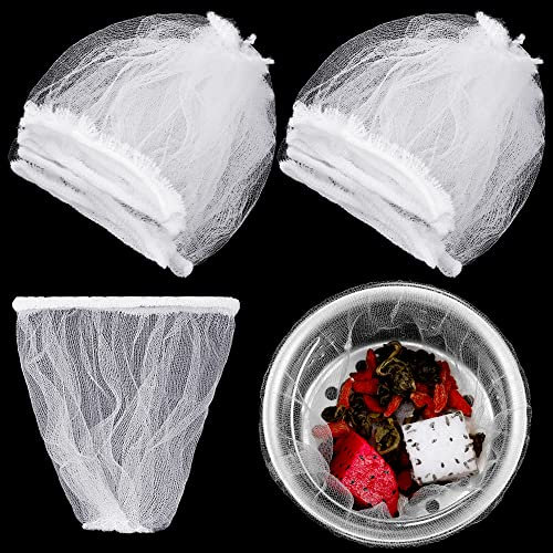 Suclain 500 Pcs Disposable Mesh Sink Strainer Bags, Elastic Kitchen Sink Strainer Filter Mesh Trash Bag Anti Clogging, Fits Most Sizes of Sink Strainer(3.9 x 4.3 Inch)