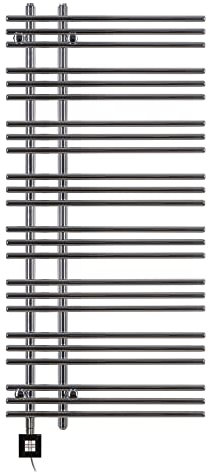 Eco Radiateur - Sèche-serviette électrique Radiateur salle de bain programmable – Porte serviette avec minuterie – Chauffage pour salle de bain - Fabriqué en Allemagne… (1300 h x 600 l, Chrome)