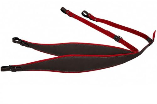 Steirische Harmonika Harmonikariemen Tragegurte Comfort XXL braun rot