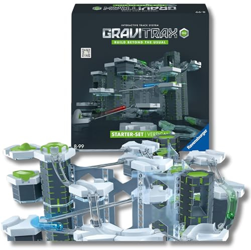 Ravensburger - GraviTrax Pro Starter-Set Vertical, Pista biglie 145 pezzi, Rompicapo bambini e adulti, Giochi bambini 8 anni e più, Gioco Interattivo STEM, Compatibile con tutti i GraviTrax