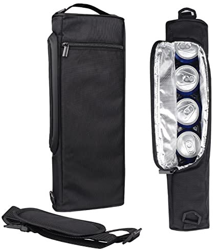 Yuehuamech Golf Kühler Tasche Weiche Seite Isoliert Kühler Bier Wein Flasche Kühler hält ein 6-Pack Dosen oder zwei Weinflaschen Reise Outdoor Golf Sport Taschen für Männer Weihnachtsgeschenk