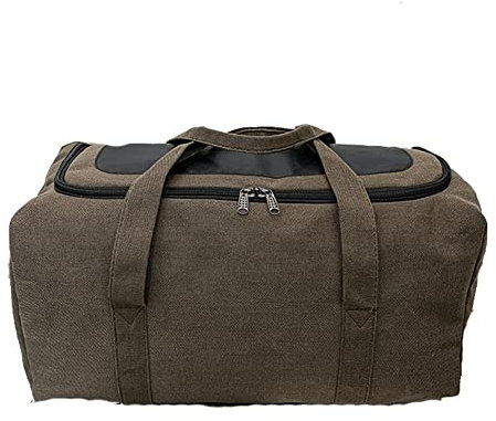 Yurosiay 80L Reisetasche Herren Große Faltbar Reisetaschen Hohe Kapazität Tragbar Handgepäck Tasche Übernachtungstasche Seesack Reiserucksack Herren für Reisen Camping Weekender Kaffeefarbe