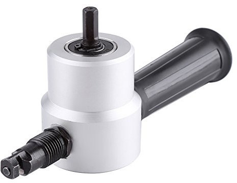 Doppelkopf-Blechschneider, Metallschneider Metallknabber-Werkzeug Blechknabber Elektrische Bohrmaschine Aufsatz Knabber-Schneidwerkzeug-Set