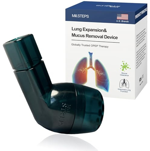 MillSTEPS Appareil d'exercice respiratoire pour Les poumons, l'expansion pulmonaire et Le Dispositif de soulagement du mu-cus (Vert)