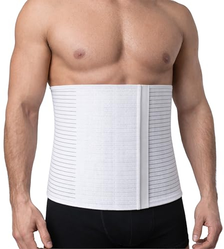 Beman - 5063 Millerige Belly Men Women Abdominal Girdle for PostBirth PostBirth Post Surgery Stretch Height 27 cm (1/s, White)