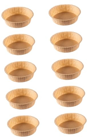 MAGICLULU Molde para Hornear Pasteles de Papel Dorado Desechable 10piezas Resistente al Calor y Portátil Adecuado para Fiestas y Aniversarios