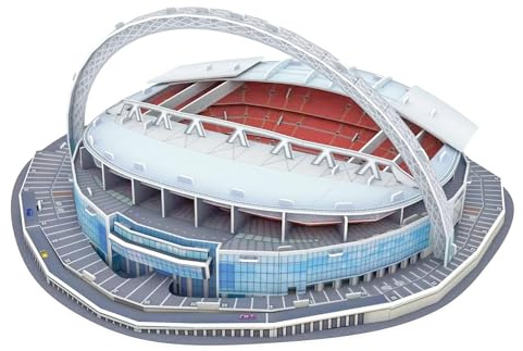 Habarri Wembley Stadion Puzzle 3D - Komplettset 3D Puzzle-Stadion - 3D Fußballstadion für Kinder und Erwachsene - Modell eines Fußballstadions - Modellbau - 81 Elemente
