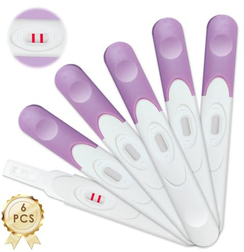 6 Stück Schwangerschaftstest, Frühtest, Schwangerschaftstest Frühe Erkennung, 3 Minuten Schnellerkennung, Frühschwangerschaftstest Empfindlichkeit (Lila)