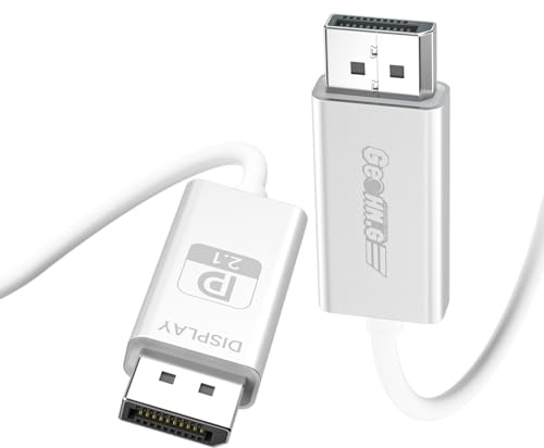 Fiber Optic Displayport 2.1 Cable 1.5M, DP 2.1 Cable[16K30Hz 8K60Hz 4K240Hz], Super Flexible Display Port Cord AOC Support UHBR10/HDR/HDCP/DSC 1.2a/FreeSync G-Sync for Gaming Monitor 4090 Video Card