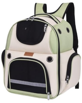 RUVOO Katzenbox Transporttasche Katze Haustier-Rucksack, Von Fluggesellschaften Zugelassen, Tragetasche Für Kleine Hunde, Tragetasche Mit Belüftetem Design, Faltbar Transportbox Katze(Color:A)