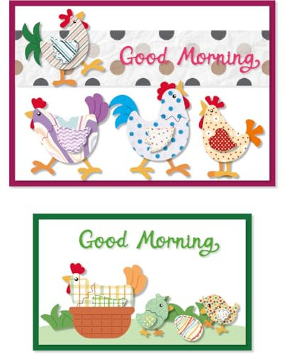 DELORIGIN Stanzformen Mit Cartoon Huhn Zum Basteln von Morgenkarten Gestanzte Schablonen Aus Karbonstahl Scrapbooking Prägeschablonen Stanzschablonen Neuheiten Für Papierbastelalben Geschenkdekor