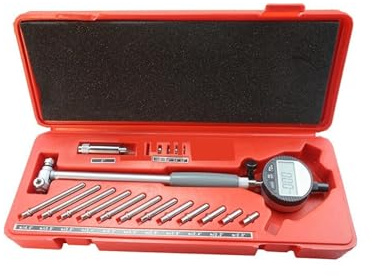 Reloj comparador Diámetro del orificio Indicador digital de calibre de orificio de aleación de aluminio de 18-35-50-160 mm Indicador de calibre de orificio de cuadrante de 0,01 mm Herramienta de medic