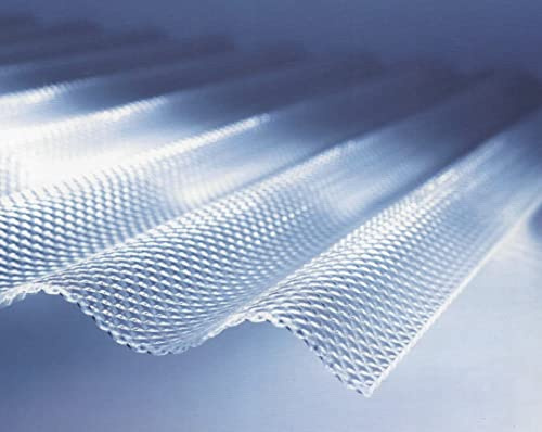 Polycarbonat Wellplatten Lichtplatten Profil 76/18 - Sinus (Welle) - Wabe klar, bronce u. graphit - Stärke 2,8 mm - UV beständig - uneingeschränkt hagelfest - ab 24,90 Euro/m² (klar, 3500)