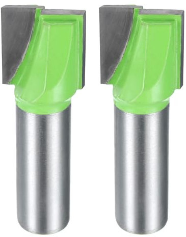 sourcing map 2pcs Bottom Cleaning Router Bits 1/2 Shank Carbide Tipped Spoilboard Surfacing Planing CNC Mortising Bit for Slab Flattening Woodworking, 3/4 (19mm) Dia 25/32 (20mm) Depth