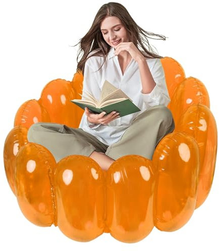 Blow-up-Stuhl, transparenter aufblasbarer Stuhl - Jelly aufblasbarer Outdoor-Stuhl - Blow Sofa-Sitz, aufblasbarer Lounge-Sessel, aufblasbare Möbel, Filmstühle für Wohnheim, Hof, Partys und Veranstaltu