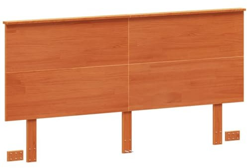 HETFTJN Bettkopfteil Wandkissen Wandschutz Bett Headboard - Kopfteil Wachsbraun 160 cm Massivholz Kiefer für Gästezimmer Herbergen Jugendzimmer Bett