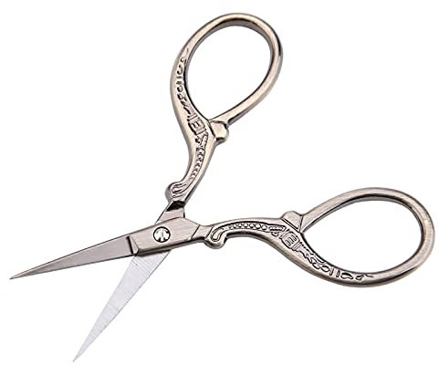 Antike Nähschere, Kommode, Stickschere für Kreuzstich-DIY (Bronze)