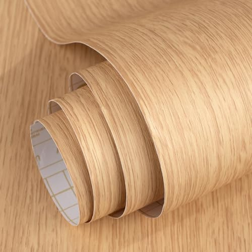 vgoltd Papier peint autocollant en vinyle effet bois - Rouleau de plastique amovible pour meubles - Papier peint décoratif de cuisine (style 16, 60 x 500 cm)
