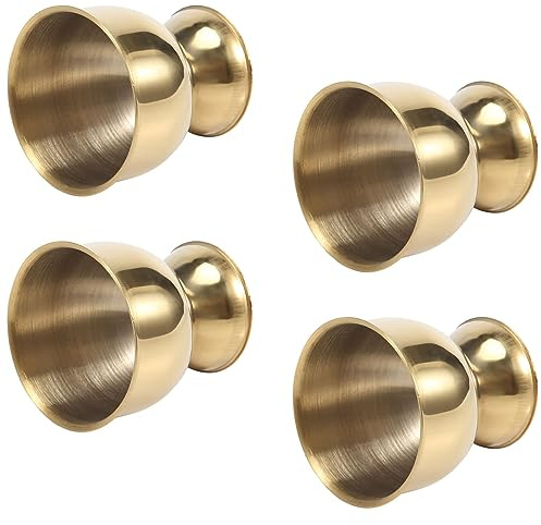 Joskeijky Eierbecher Set Edelstahl Eier Hart Gekochte Eier und Soft Tray Werkzeughalter KüChe, Gold