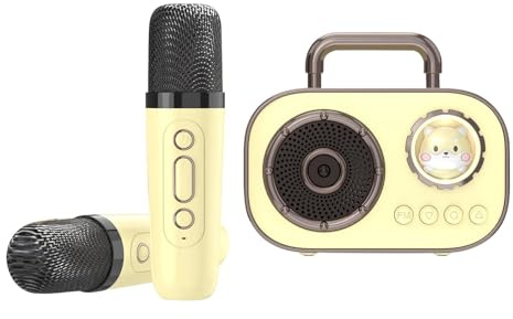 Per Macchina Karaoke, Microfono E Altoparlante Per Bambini | Altoparlante Senza Fili Con Microfono - Forniture Audio Ricaricabili A Lunga Durata Con Batteria Con Doppio Collegamento Micr