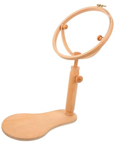 LALAFINA Verstellbarer Stickerei Ständer Aus Robustem Buchenholz Drehbarer Kreuzstichrahmen Halter Für Desktop Multifunktionaler Stickrahmenhalter Für Basteln Und Diy Stickereiprojekte