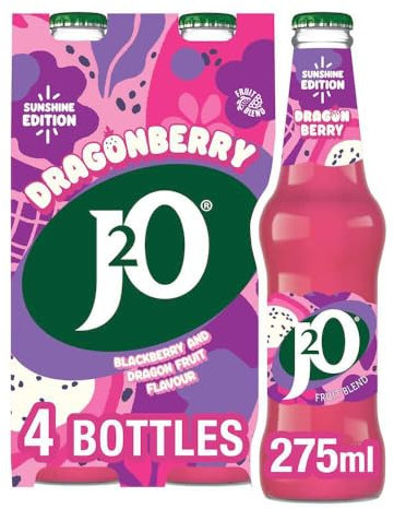 J2O Blackberry & Dragonfruit 275ml Bottle (Pack of 4)
