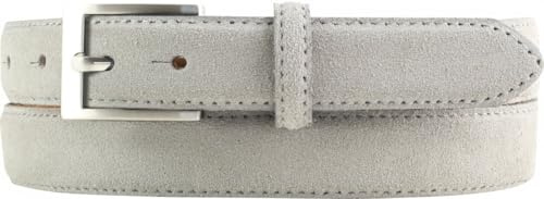 BELTINGER Gürtel aus Veloursleder 2,5 cm | Velour-Ledergürtel für Herren und Damen 25mm | Wildleder-Gürtel mit runder Gürtelschließe