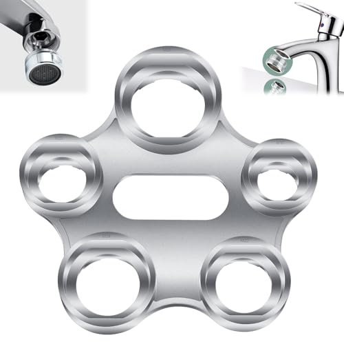 Tapvai 10 en 1 Aireador Grifo Cocina, Llave Tuerca Grifo Universal, Adaptador Grifo Cocina, Aireador de Grifo para Reemplazo de Grifo para M16/M18/M20/M22/M24/M28(Plata) chorro
