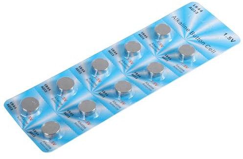 Klaisy Batería de botón, 10 pilas de botón LR44 AG13 de 1,5 V A76 357 357A LR1154 SR1154 SR44 para juguetes, relojes, juegos