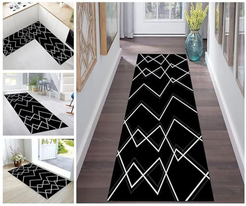 Rutschfester, waschbarer Läufer für Flur, Küche, Wohnzimmer, Schlafzimmer, Esszimmer, anpassbarer Küchenteppich, Läufer für Korridor, nach Maß, Teppichläufer für langen Flur