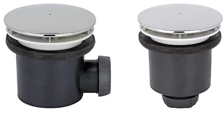 Wirquin lot de 2 : 1 bonde de douche ø90 mm + 1 bonde de douche Tourbillon ø90 mm