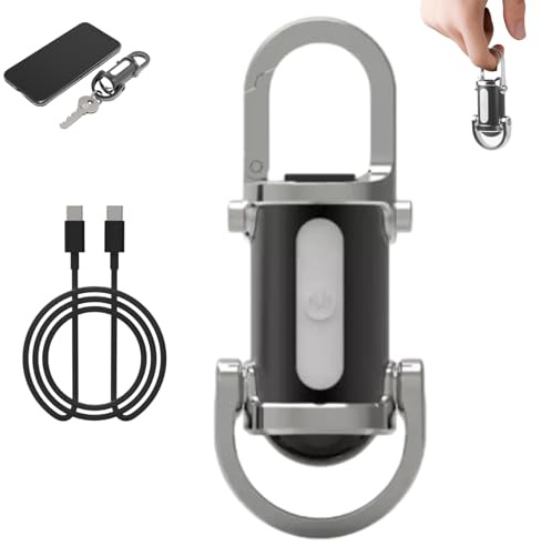 Argumub Multifonctionnel Lampe Torche Puissante, 6000 Lumens Lampe De Poche Porte Clef, Portable étanche Petite Lampe De Poche LED, Pour Camping, Promenades Nocturnes, Urgence (gris)
