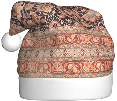 LGHHGY Sombrero de Navidad con impresión artística orientalista antigua para adultos, sombreros festivos festivos, cómodos sombreros de Navidad y Año Nuevo, regalos de Papá Noel
