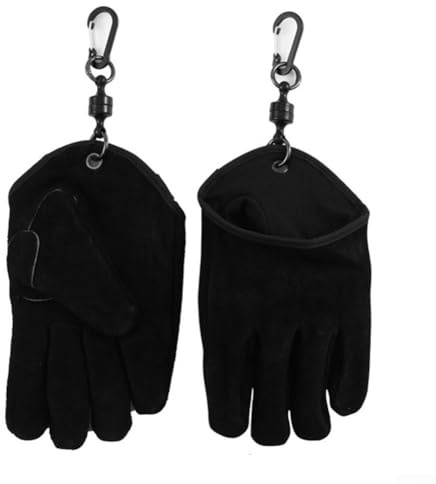Guantes aislados de cuero vacuno con costuras resistentes al fuego y agarre antideslizante para soldadura, tareas al aire libre, jardinería y aplicaciones industriales (negro)