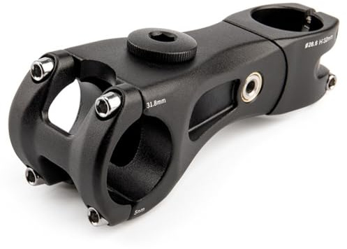 CashMuch Attacco manubrio per bicicletta regolabile a 60°, con molla ammortizzante, per Gravel ed eBike, colore: nero