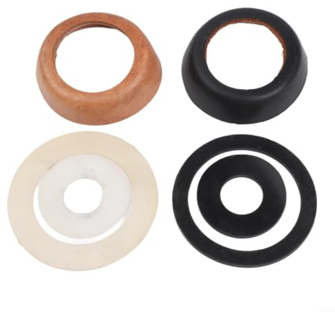 2 Sets Leder Manschetten für Handpumpe Typ 75 mit O-Ring Dichtung, Ersatz Kolbenmanschette aus Kunstleder für Garten Brunnen Schwengelpumpe